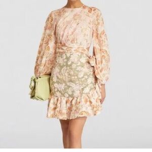 Zimmermann Lyre Linen Wrap Dress - worn once!